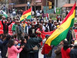 Tercer día de disturbios sindicales contra Evo Morales. EFE  /