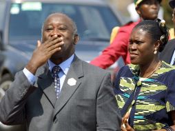 Imagen de archivo del presidente saliente Laurent Gbagbo  y su esposa. AFP  /
