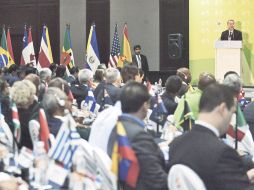 Emilio González inauguró las actividades de trabajo de los 42 representantes de los Comités Olímpicos. M. FREYRÍA  /