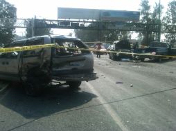 Aspecto de los automotores involucrados en el choque sobre la Avenida Periférico. G. LÓPEZ  /