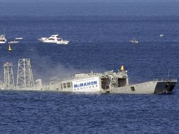 El año pasado se aprobó el hundimiento de dicho barco con ciertas condiciones entre ellas la de controlar el flujo de agua. AP  /