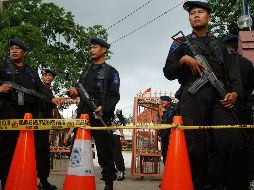 Zona acordonada del lugar en donde sucedió el incidente. AFP  /