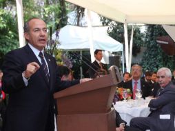 Calderón rechazó claudicar, negociar o cerrar los ojos ante el crimen. NOTIMEX  /