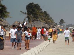El puerto de progreso en Yucatán, dio la bienvenida a centenares de turistas nacionales y extranjeros. NTX  /