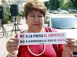 El plantón duró ocho días en las faldas de donde se levanta la cortina del proyecto. EL INFORMADOR  /