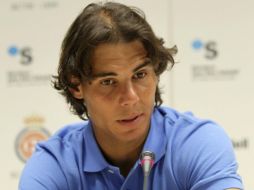 Rafael Nadal en una conferencia de prensa que ofreció en Barcelona. REUTERS  /