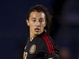 El futbolista del Deportivo, Andrés Guardado, en un partido con la Selección mexicana. MEXSPORT  /