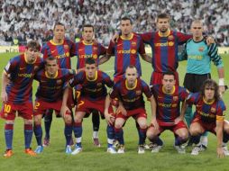El cuadro 'azulgrana' antes del primer Clásico ante el Real Madrid. AP  /