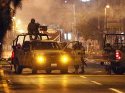 El operativo se realizó después de que integrantes del Ejército y Marina recibieron informes de hombres armados. NTX  /