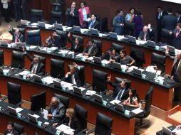 Vista del interior de la nueva sede del Senado.Los legisladores tuvieron que regresar al recinto de Xicoténcatl a trabajar.EL UNIVERSAL  /