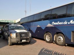 Esta mañana, también la PF participó en otro operativo en el que se detuvo en un autobús a 28 migrantes en NL. EL UNIVERSAL  /