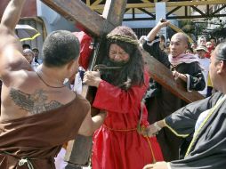 En Iztapalapa, la representación de la Pasión de Cristo data del año 1843. EFE  /