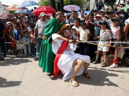 Mañana se llevará a cabo la escenificación de la Crucifixión de Jesús. ARCHIVO  /