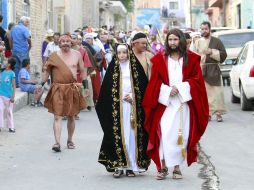 Jesucristo, personificado por Boni Haro, salió a escena para tener la última cena junto a sus discípulos y ser aprehendido. E. PACHECO  /