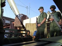 La Octava Zona Militar se trasladó al lugar del efrentamiento entre las organizaciones enemigas. ARCHIVO  /