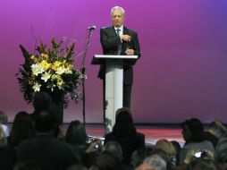 En su discurso el escritor abogó por la 'libertad de los libros'. AFP  /