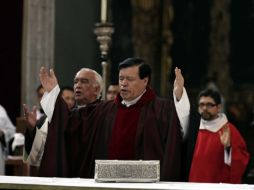 El cardenal Norberto Rivera Carrera afirmó  esta tarde en la Catedral Metropolitana. NTX  /