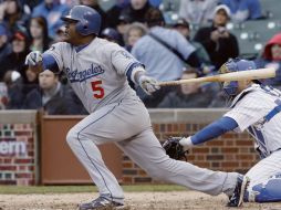 El dominicano Juan Uribe continúa encendido con el madero y ayer extendió a 19 juegos bateando por lo menos un imparable.AP  /
