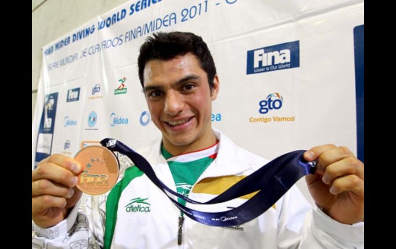 Yahel Castillo, obtuvo también ayer una medalla tras quedar en la tercera posición en la final de plataforma 10 mtrs. NTX  /