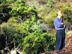 Si hay santos, como dicen que los hay, Fray Pascual del Nayar sin duda es uno de ellos. Aquí lo vemos con sus montañas.P.FERNÁNDEZ  /