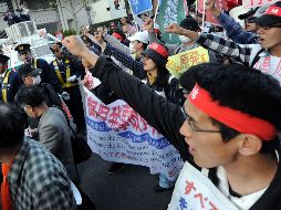 Miles de manifestantes en la protesta contra la planta de energía nuclear, TEPCO. AFP  /