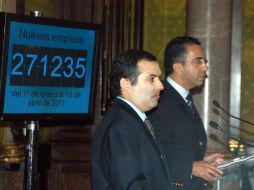 Ernesto Coredro y Javier Lozano en conferencia de prensa. NOTIMEX  /