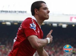 Javier 'Chicharito' Hernández festejando su anotación. AP  /