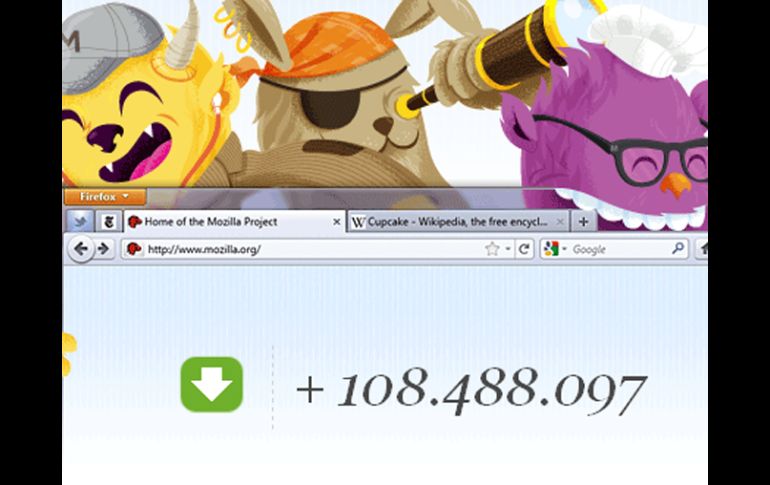La cifra de 100 millones fue anunciada por Asa Dotzler, coordinador de la comunidad de Mozilla Firefox.ESPECIAL  /