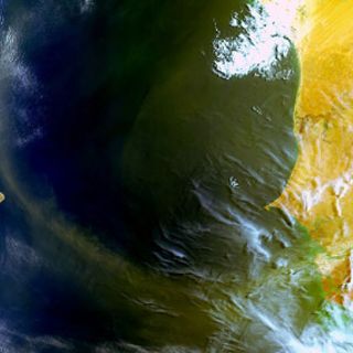 Muestran fotografías de la arena del Sahara sobre el Atlántico Norte