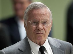 El expresidente costarricense Miguel Ángel Rodríguez tras ser condenado a cinco años de prisión. EFE  /