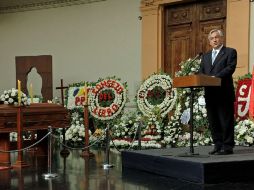 El presidente chileno, Sebastián Piñera, rindió homenaje al poeta Gonzalo Rojas. NTX  /