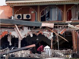 Restos de la cafetería Argana, ubicada en la plaza Marrakech, en Marruecos. REUTERS  /