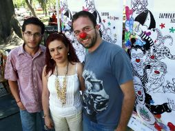 Alberto Mejora, de Al Teatro en Bici; Laura Flores, de Instituto de Cultura de Zapopan y Humberto Armas, director del Festival.E.BARRER  /