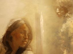 En la imagen se observa la obra Interior-Exterior III de Martha Delgado, una de las que se expondrán. EFE  /