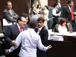 Aspecto de la sesión pasada en la Cámara de Diputados. Acción Nacional calificó de tema urgente la reforma laboral. EL UNIVERSAL  /