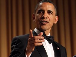Barack Obama durante la cena con corresponsales en la Casa Blanca. AFP  /