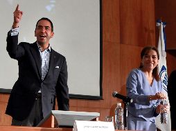 Javier Lozano Alarcón y Josefina Vázquez Mota durante la Reunión Nacional de Estructuras Estatales. EL UNIVERSAL  /