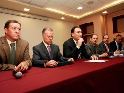 Los líderes empresariales de Jalisco manifestaron su postura sobre la Villa Panamericana en rueda de prensa. E. BARRERA  /