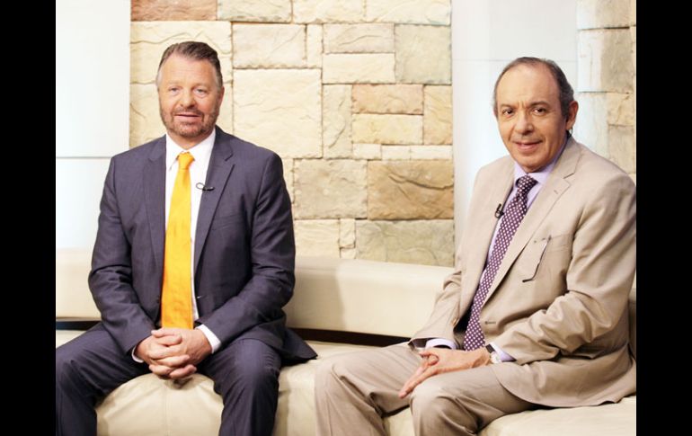 Jorge Castañeda y Héctor Aguilar Camín estuvieron en Guadalajara para promover el libro Regreso al futuro. E. BARRERA  /