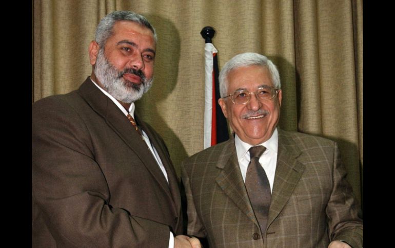 La firma de reconciliación fue realizada por Hamás y Al Fatah. AP  /