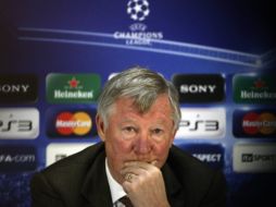Alex Ferguson durante una conferencia en el Old Trafford Stadium en Manchester. AP  /