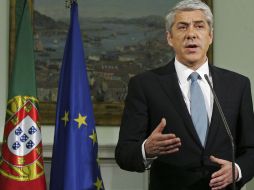 El primer ministro de Portugal, José Sócrates, en una conferencia de prensa sobre el paquete económico del FMI. EFE  /