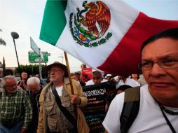 El escritor Javier Sicilia encabeza la Marcha Nacional por la Paz, la Justicia y la Dignidad. NOTIMEX  /