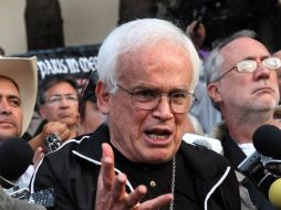 Raúl Vera, Obispo de la Diócesis de Saltillo, denuncia las condiciones laborales de los mineros, que son de alto riesgo. EL UNIVERSAL  /