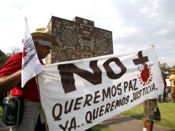 Los miembros de la movilización pernoctaron en el campus de Ciudad Universitaria. EL UNIVERSAL  /