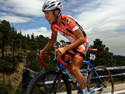 El ciclista tapatío David Zamudio, durante una carrera. MEXSPORT  /