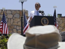 El mandatario está de visita en el parque El Chamizal en la fronteriza ciudad del El Paso, Texas. AP  /