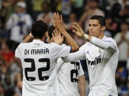 Cristiano Ronaldo festeja tras marcar ante el Getafe. EFE  /