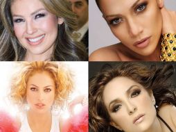 Thalía, Jennifer López, Paulina Rubio y Myriam ya viven la experiencia de disfrutar de la maternidad. ESPECIAL  /