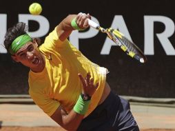 Acciones del debut de Rafael Nadal en el Masters 1000 de Roma. EFE  /